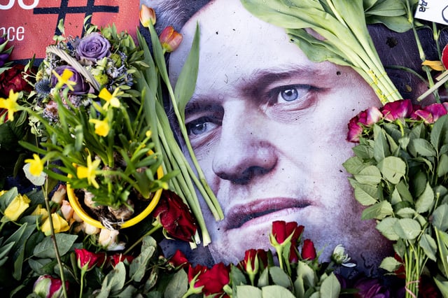 Memorial to Alexei Navalny in Copenhagen Denmark