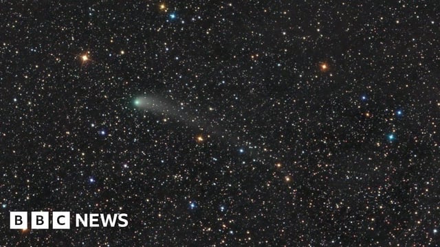 A comet in the night sky