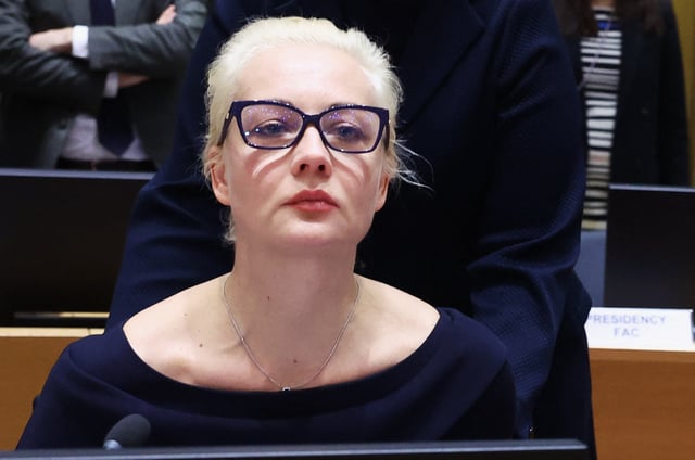 Yulia Navalnaya in Brussels on Feb. 19, 2024.
