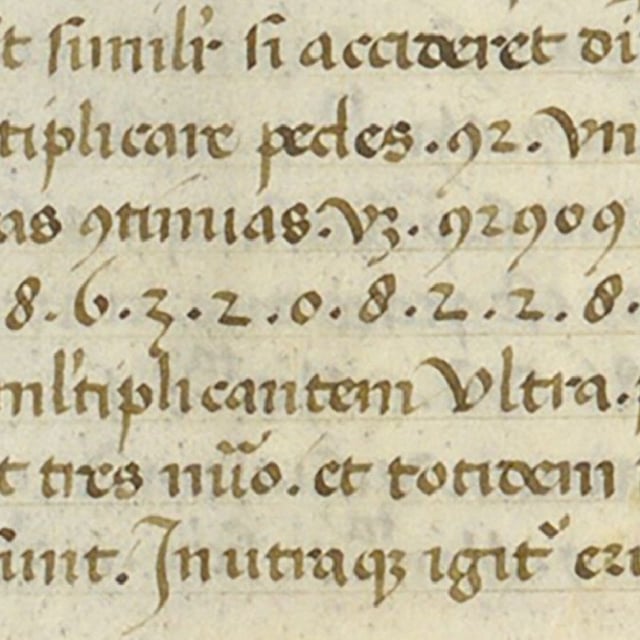 Excerpt from Bianchini's "Compositio instrumenti" in the Biblioteca Estense di Modena. This is the first time a decimal point is recorded being used in history.
