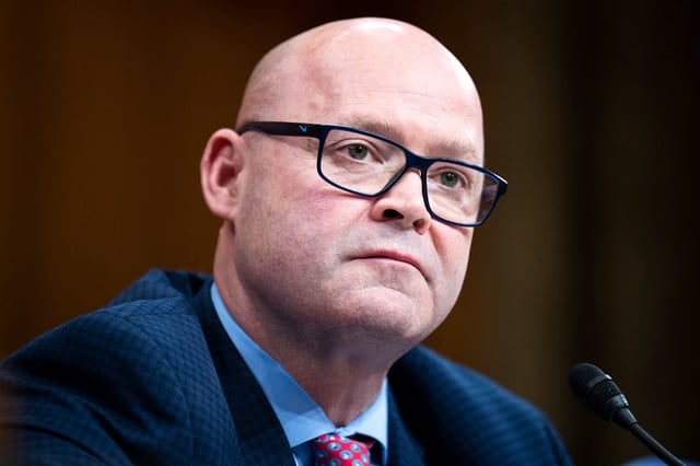 Sean O'Brien, general president of the International Brotherhood of Teamsters, testifies during the Senate Budget Committee hearing titled "Should Taxpayer Dollars Go to Companies that Violate Labor Laws?" in Dirksen Building on May 5, 2022.