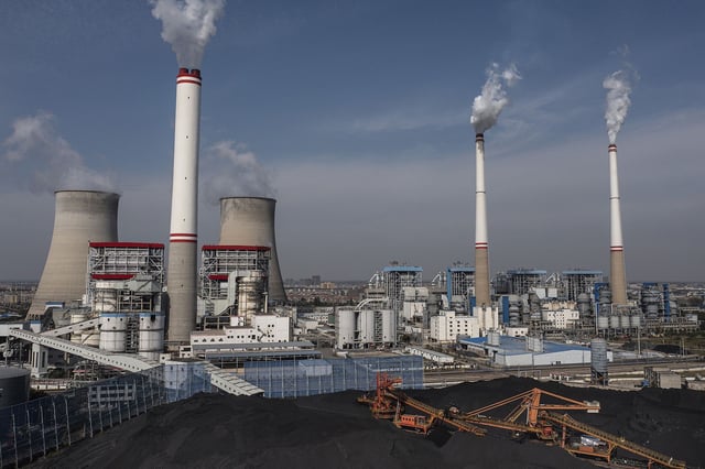 A coal fired power plant on November 11, 2021 in Hanchuan, Hubei province, China. A new report suggests China may be in danger of missing its climate goals.