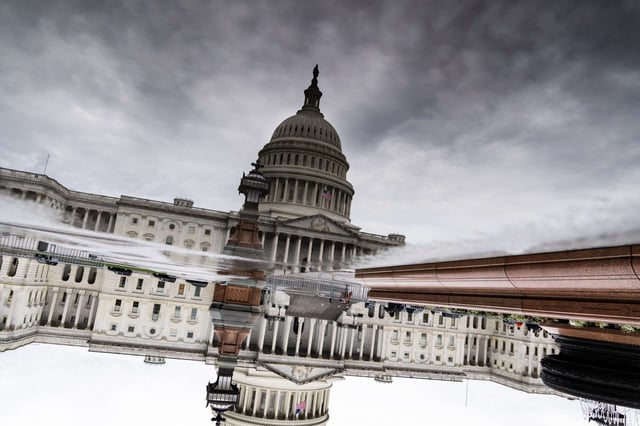 U.S. Capitol Building reflecting on water