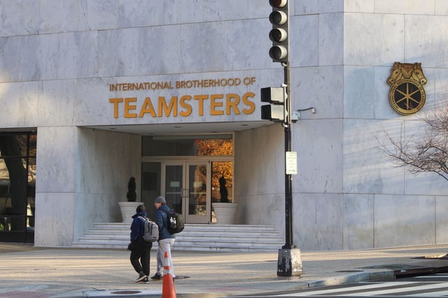 The Teamsters' headquarters is seen in Washington, DC, on November 28, 2023.