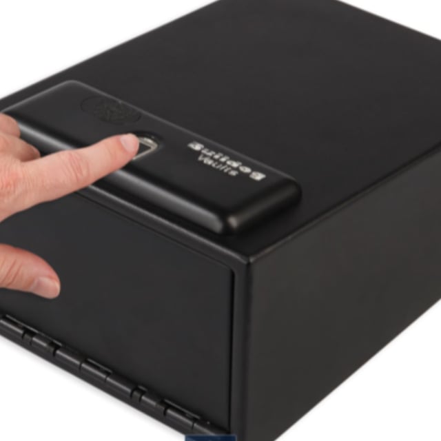 An image of one of the Bulldog Cases gun safes that was recalled due to a failure of the biometric lock.