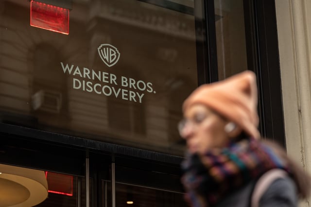 A Warner Bros Discovery office in New York, US, on Saturday, Feb. 17, 2024.