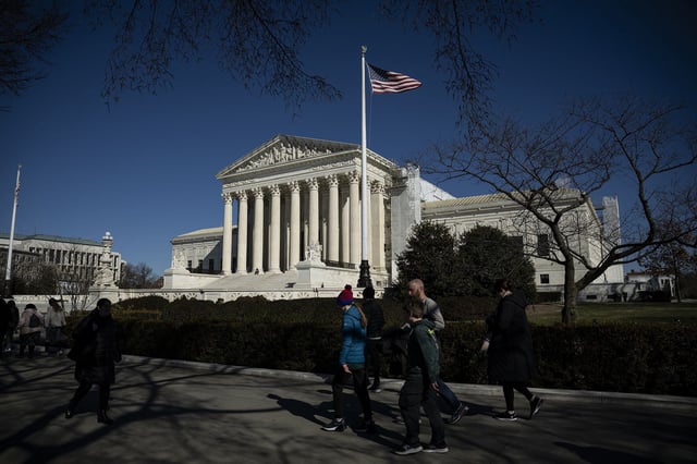 The US Supreme Court in Washington, DC, US, on Wednesday, Feb. 14, 2024.