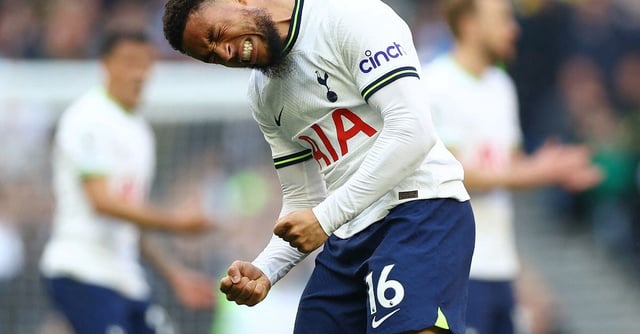 Soccer Football - Premier League - Tottenham Hotspur v AFC Bournemouth - Tottenham Hotspur Stadium, London, Britain - April 15, 2023 Tottenham Hotspur's Arnaut Danjuma celebrates scoring their second goal Action Images via Reuters/Matthew Childs/File Photo