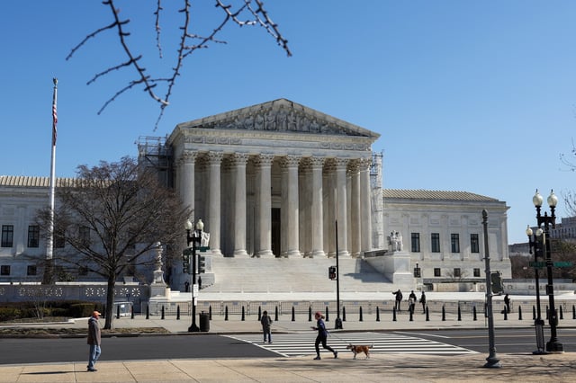 The U.S. Supreme Court is seen