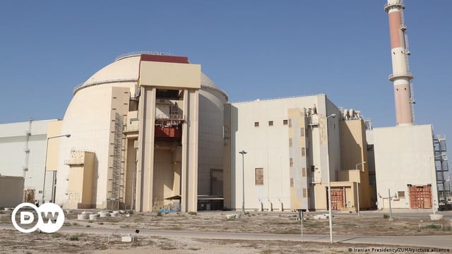 The Bushehr Nuclear Power Plant, seen here, is Iran's first commercial nuclear reactor. Archive image dated October 2021.