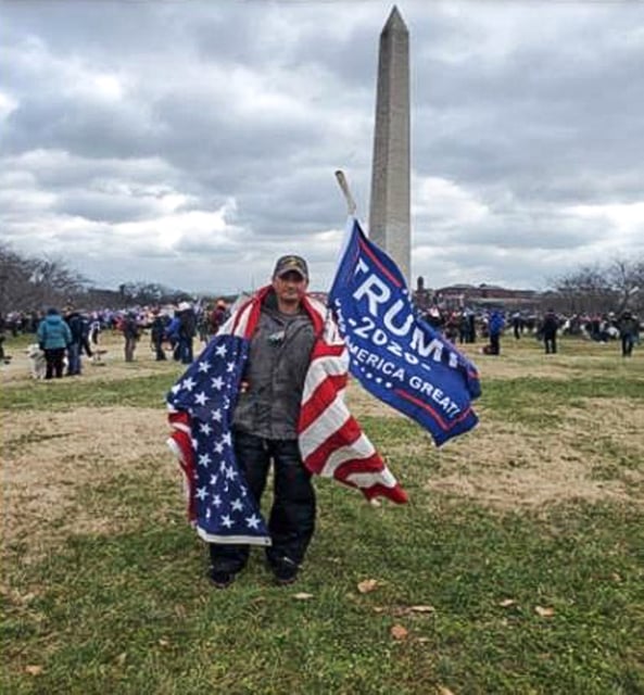 Michael Joseph Foy outside the U.S. Capitol on Jan. 6, 2021.