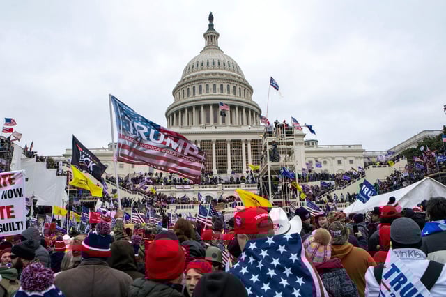 Trump supporters storming the US Capitol in Washington on January 6, 2021. File photo: AP