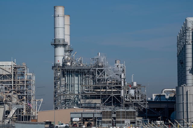 The Gateway Generating Station natural gas-fired power plant in Antioch, California, US, on Thursday, Feb. 9, 2023. California Governor Gavin Newsom called for federal energy regulators to investigate a recent hike in natural gas prices that has resulted in sky-high utility bills. Photographer: David Paul Morris/Bloomberg via Getty Images