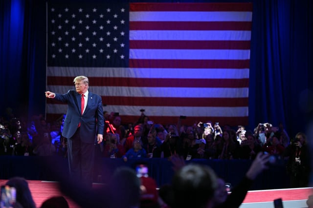Donald Trump at the annual Conservative Political Action Conference meeting in National Harbor, Md., on Feb 24, 2024. 