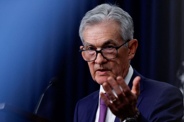 Federal Reserve Chair Jerome Powell holds a press conference following the release of the Fed's interest rate policy decision at the Federal Reserve in Washington, U.S., January 31, 2024.