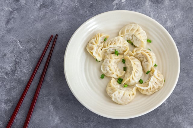 Dumplings stock image