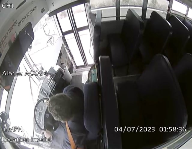 Michael Ford was seen driving a school bus in April 2023 "undeterred by both open flame and smoke billowing past his face," according to a document from the US District Court of Utah.