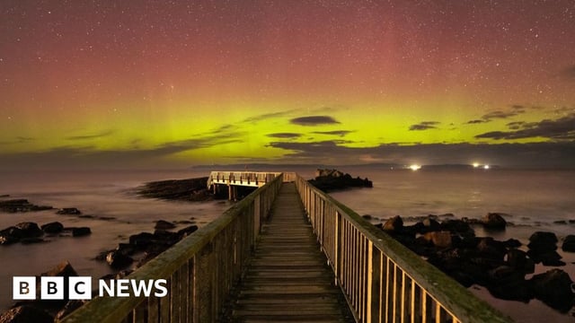 Ballycastle beach wooden walkway
