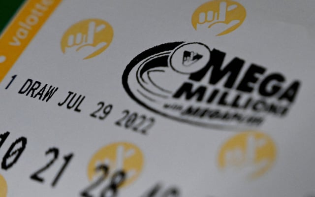 A Mega Millions lottery ticket at a store on July 29, 2022 in Arlington, Virginia.