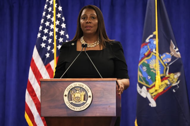 letitia james booed firefighters trump