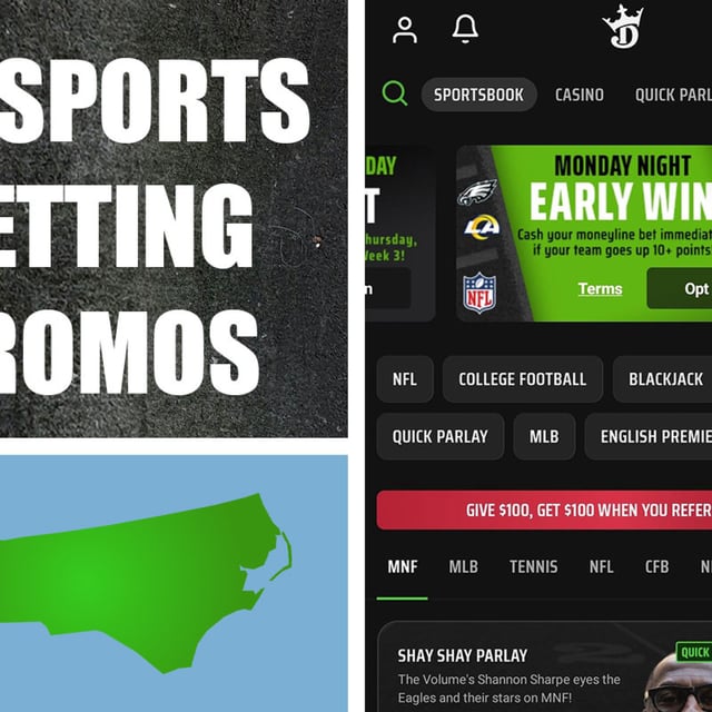 Pre-register with all of the best NC sports betting promos to snag over $3K in bonuses to use when the apps launch on March 11th.