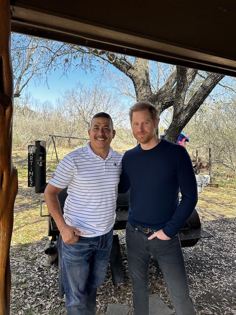Carlos Martinez with Prince Harry.