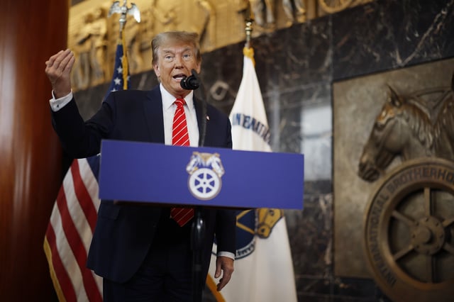 Donald Trump at Teamster headquarters