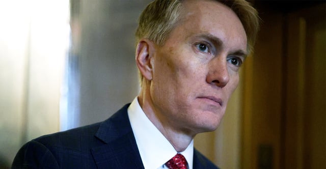 The Veteran Families Health Services Act would drastically expand IVF access for the military, extending services to unmarried couples and transgender members, using taxpayer funds and raising ethical concerns. Sen. James Lankford, R-Okla., refused to provide a vote for unanimous consent for the legislation, which would have allowed the bill to sidestep the normal legislative review process. Pictured: Lankford leaves the Senate chamber at the U.S. Capitol on Feb. 12. (Photo: Alex Wong/Getty Images)