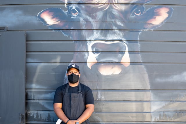 Matt Horn, founder of Horn Barbecue, at his flagship location in Oakland.