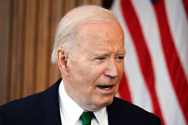 Joe Biden at the US Capitol on March 15, 2024.