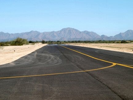 Gila Bend Municipal Airport runway.