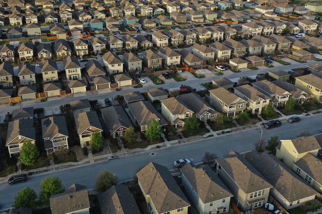 Single family homes in a residential neighborhood in San Marcos, Texas, US, on Tuesday, March 12, 2024. The National Association of Realtors is scheduled to release existing homes sales figures on March 21. Photographer: Jordan Vonderhaar/Bloomberg via Getty Images