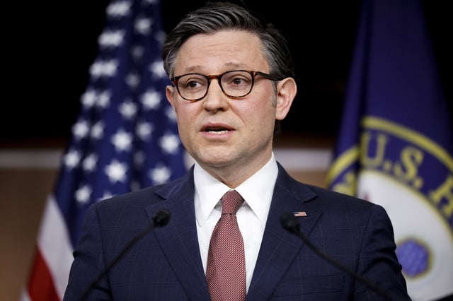 Mike Johnson at the U.S. Capitol on March 20, 2024.