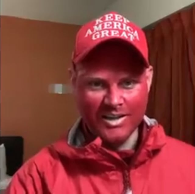 Daniel Donnelly Jr., aka Rally Runner, at the U.S. Capitol on Jan. 6, 2021.