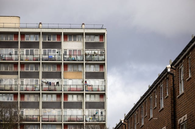 A block of flats in the Tower Hamlets borough of London. The UK has long struggled to build enough homes to meet demand. Photo: Bloomberg