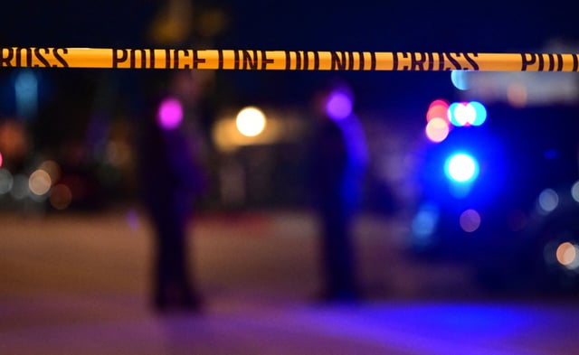 Police tape stock image
