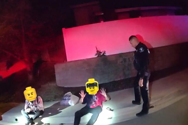 A post from February 26 about suspects in a traffic collision involving a parked vehicle the previous night.