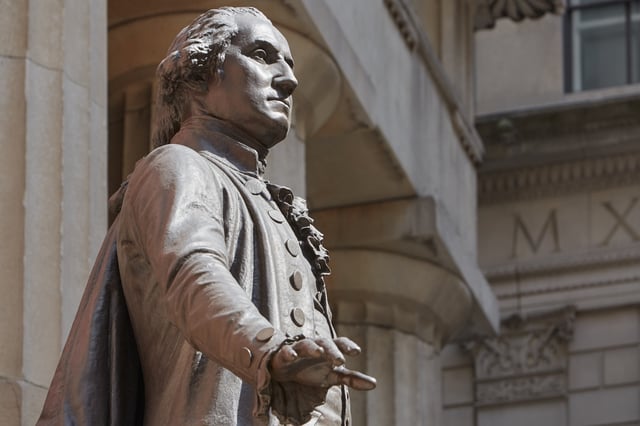 A statue of George Washington