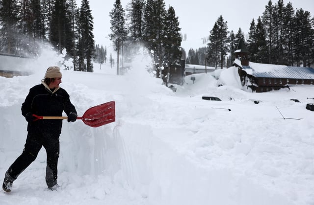 Snow storm in California