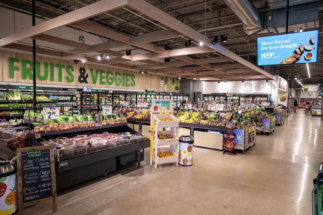 The fruit and vegetable section of an Amazon Fresh grocery store in Schaumburg, Illinois, US, on Monday, July 24, 2023.