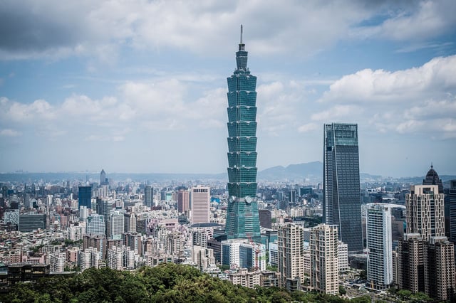 A general view of the Taipei 101 building in Taipei, Taiwan.