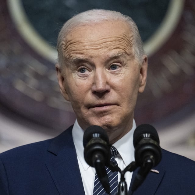 President Joe Biden speaks about lowering healthcare costs in the Indian Treaty Room of the White House in Washington, DC, on April 3, 2024. Biden's odds of winning the popular vote against Donald Trump in November have improved substantially according to recent polls.
