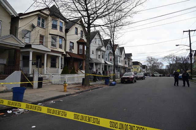 A view of the damage at homes on 7th Avenue following a 4.8 magnitude earthquake in Newark, N.J., on April 5, 2024.