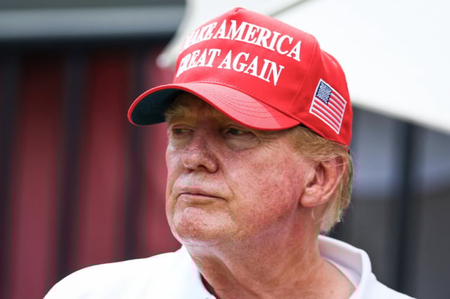 Donald Trump at Trump National Doral Miami in Doral, Fla., on April 7, 2024.