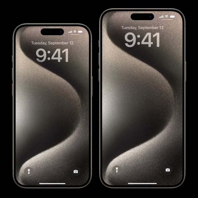 iPhone 15 Pro and iPhone 15 Pro Max are made of titanium.