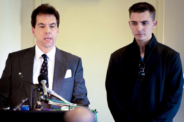Jack Burkman and Jacob Wohl in Rosslyn Va., in 2018.