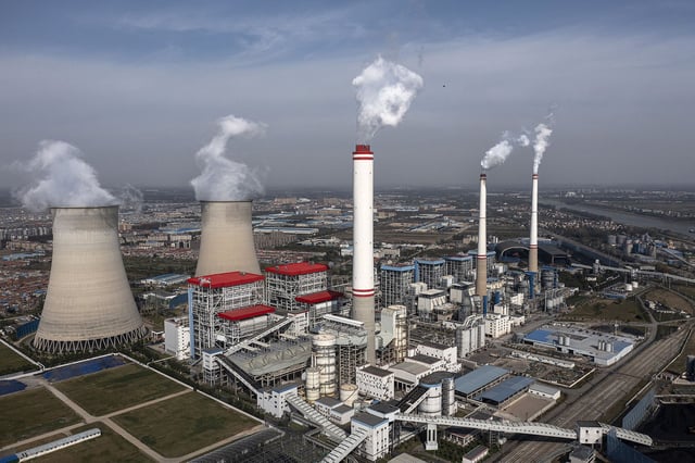 A coal fired power plant in Hanchuan, Hubei province, China, on November 11, 2021.