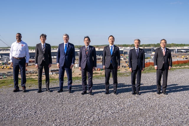 Japanese Prime Minister Fumio Kishida and Gov. Cooper visit Toyota's electric and hybrid battery plant April 12, 2024