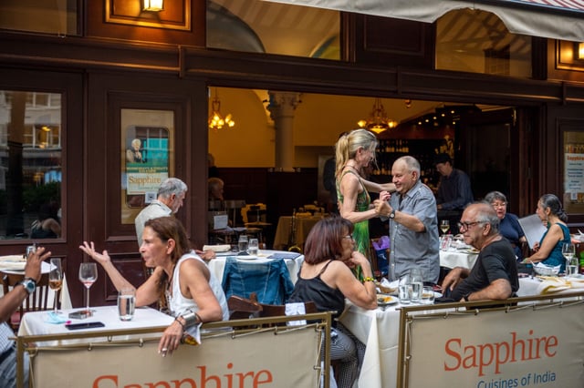 Operating a sidewalk cafe