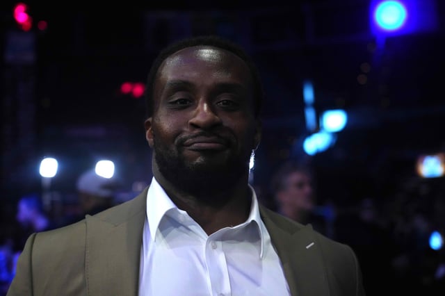 WWE wrestler Big E Langston attends the Teofimo Lopez and Jamaine Ortiz WBO Junior Welterweight World Title bout at Michelob ULTRA Arena.